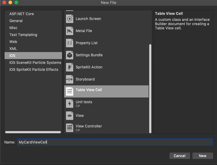 Custom Table View In Xamarin iOS